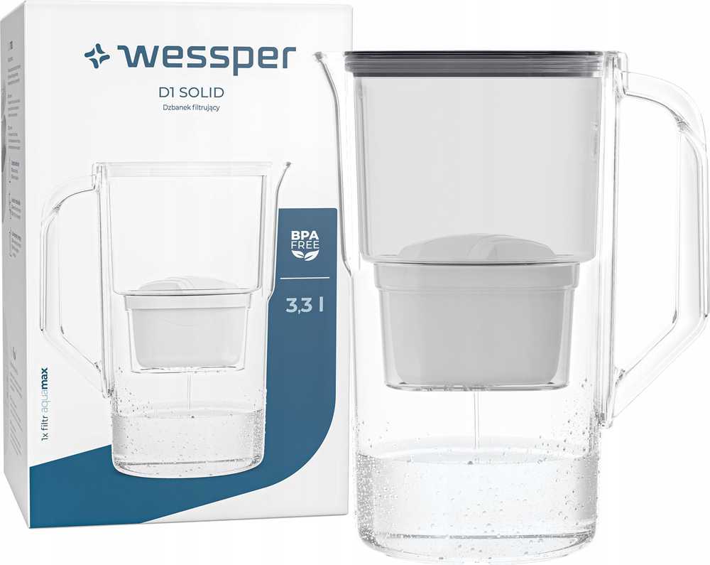 Filtro ąsotis Wessper AquaMax Basic juodas