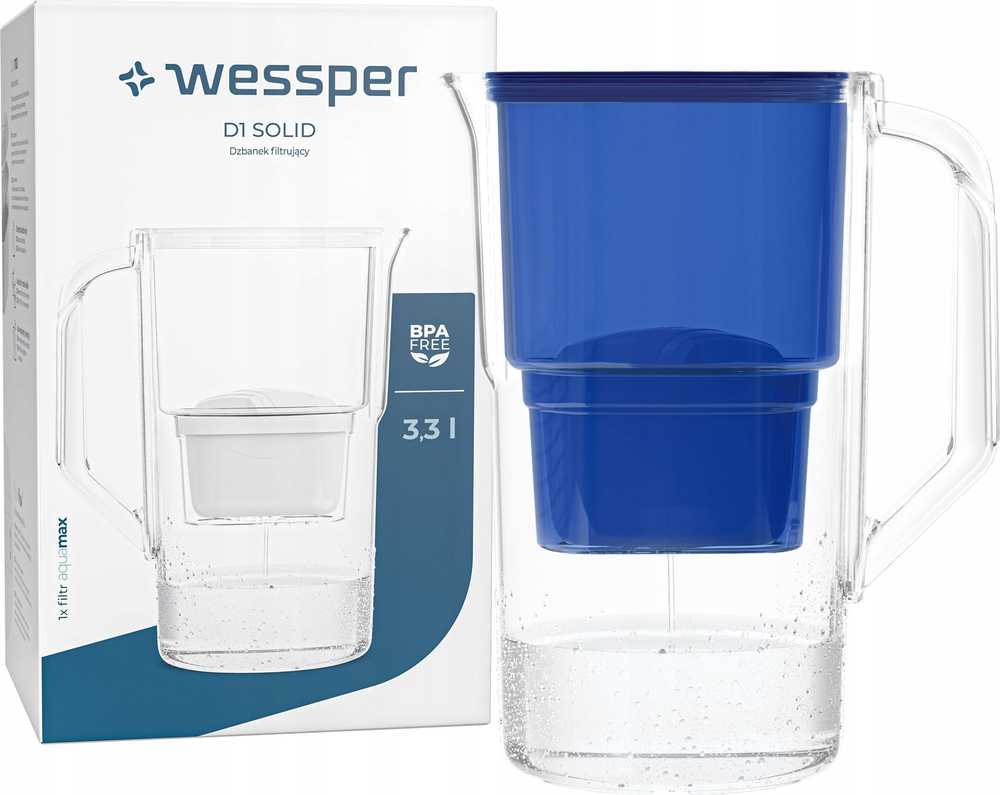 Filtro ąsotis Wessper AquaMax Basic mėlynas