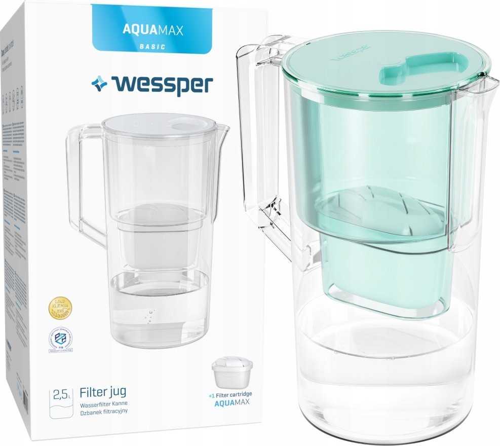 Filtro ąsotis Wessper AquaMax Basic mėtų spalvos