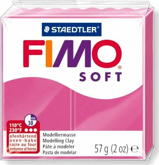Modelinas FIMO SOFT, 57 g, aviečių raudona sp.