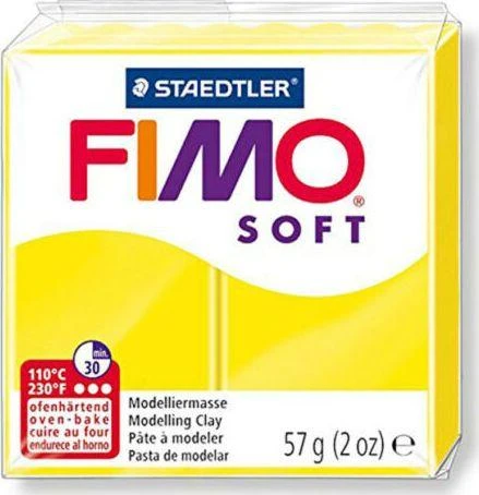 Modelinas FIMO SOFT, 57 g, citrinų geltona sp.