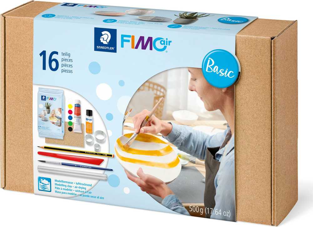 Fimo Air Basic 81 masė modeliavimui, 500g rinkinys
