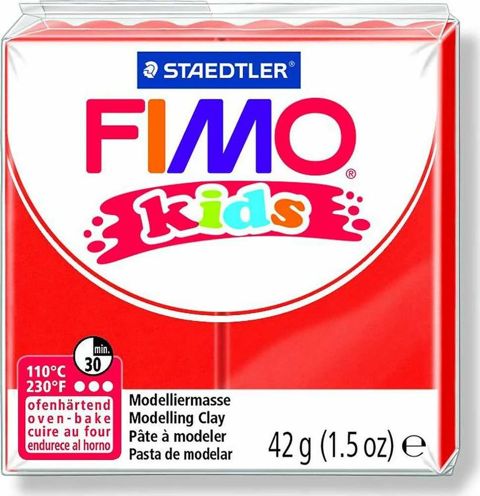 Fimo Plastikiniai masė termoreaktyviosios Vaikų raudona 42g
