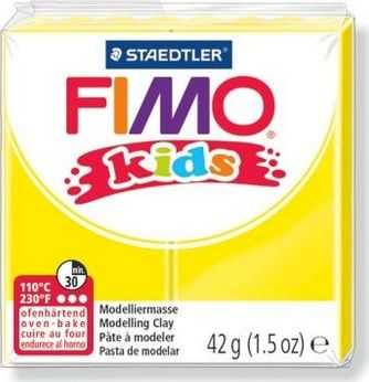 Pasta Fimo Vaikams - FIMO - Fimo Kids Geltona - 42g - Lanksti - Vaikams nuo 8 metų