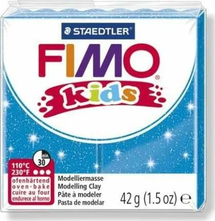 Fimo Plastikiniai masė termoreaktyviosios Vaikų blizgesio mėlyna 42g