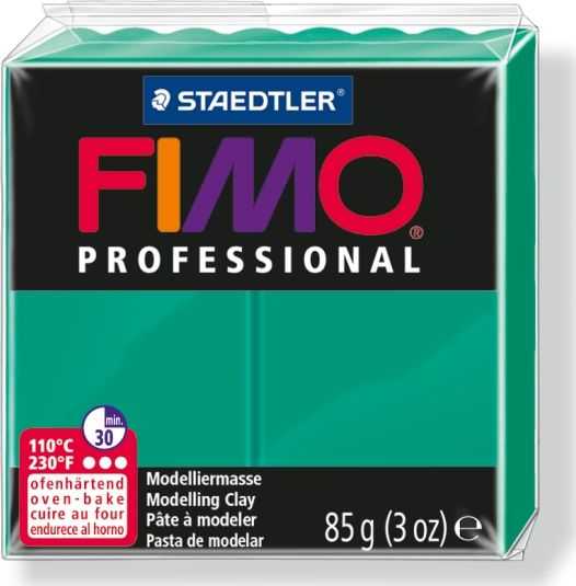 Modeliavimo masė - Fimo Professional - Švari žalia - 85 g - Kietėja krosnelėje - 30 min. 110°C