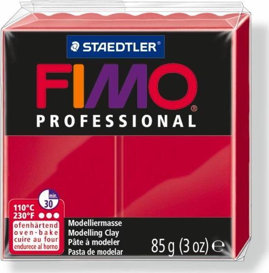 Modeliavimo masė - Fimo Professional - Karmininė - 85 g - Kietėja krosnyje - Uždaroma pakuotė