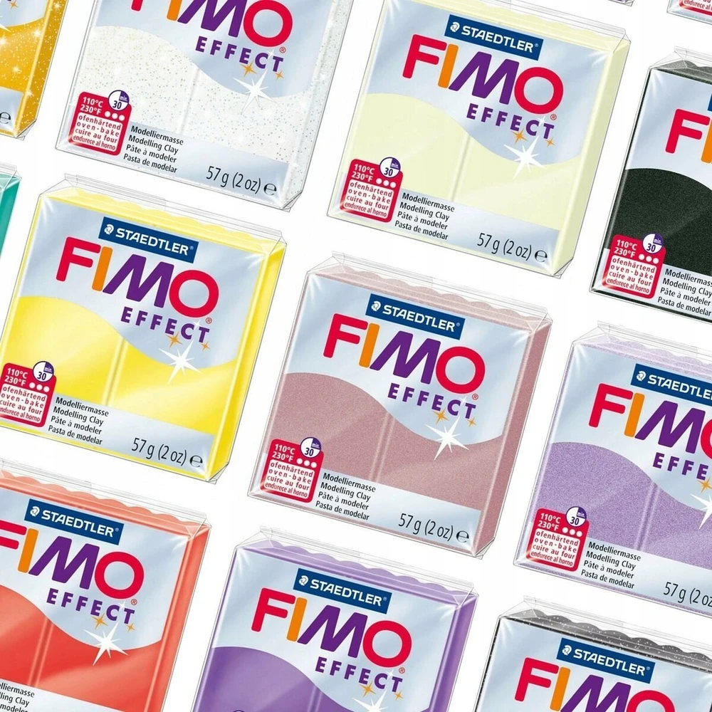 Modelinas FIMO Effect, 57 g, žėrinčios raudonos spalvos