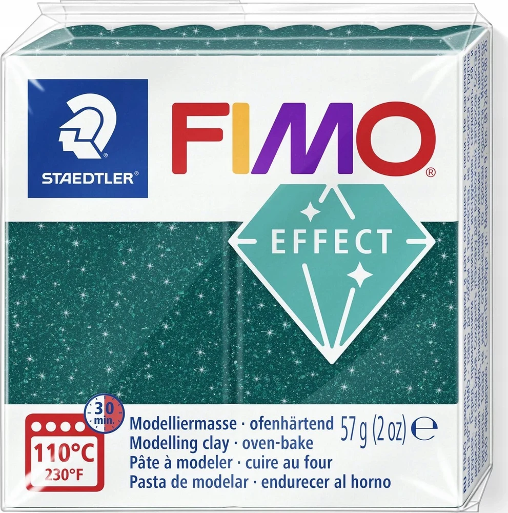 Fimo Modelino masė Effect 57g Galaxy žalia