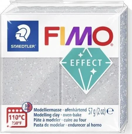 Modelinas FIMO Effect, 57 g, blizgios sidabrinės spalvos