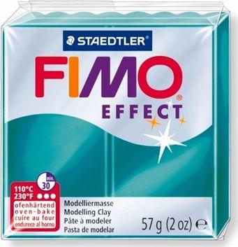 Modelinas FIMO EFFECT, 57 g, permatoma žalia sp.