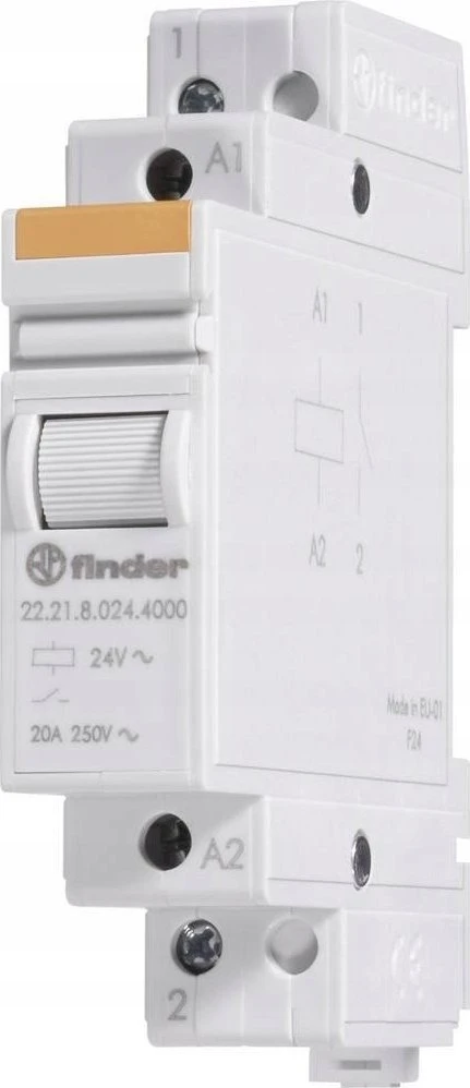 FINDER 22.23.9.024.4000 Modulinė galios relė 1Z 1R 20A 24V DC, AgSnO2 kontaktas 22.23.9.024.4000