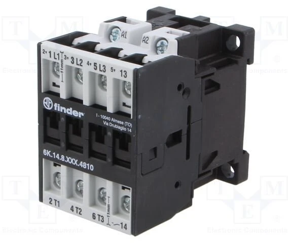 Finder Galios kontaktorius 3 Z 1 Z, 10A-400V AC3, 230V AC 6K.14.8.230.4810