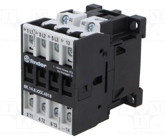 Finder Galios kontaktorius 3 Z 1 Z, 18A-400V AC3, 230V AC 6K.14.8.230.4818