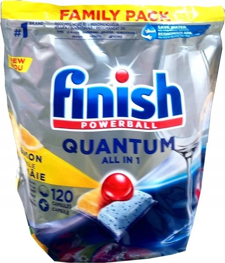 Indaplovių tabletės „Finish Quantum Lemon“, 120 vnt.