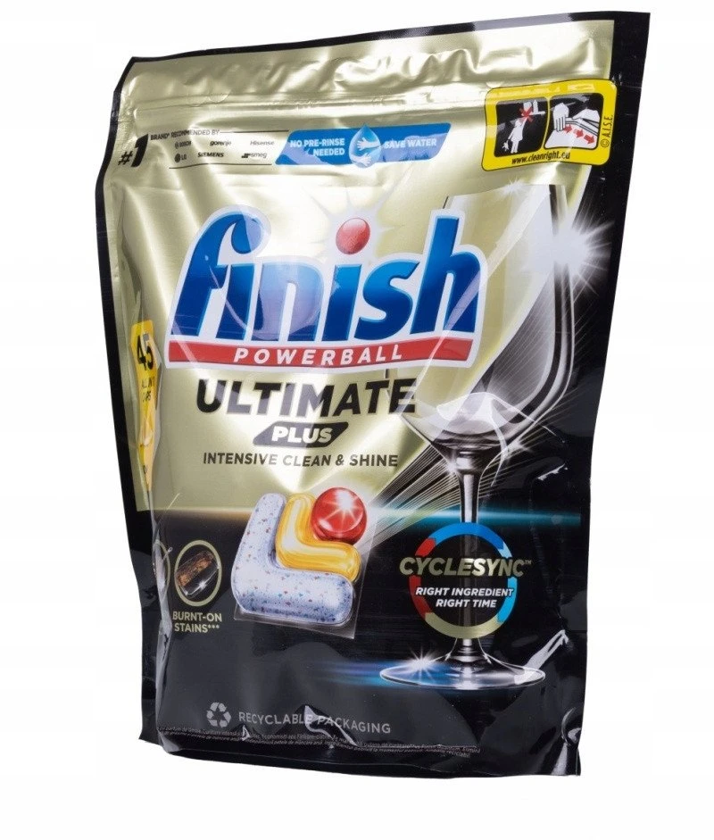 Finish FINISH Ultimate Plus indaplovės tabletės, 45 vnt., citrinų skonio