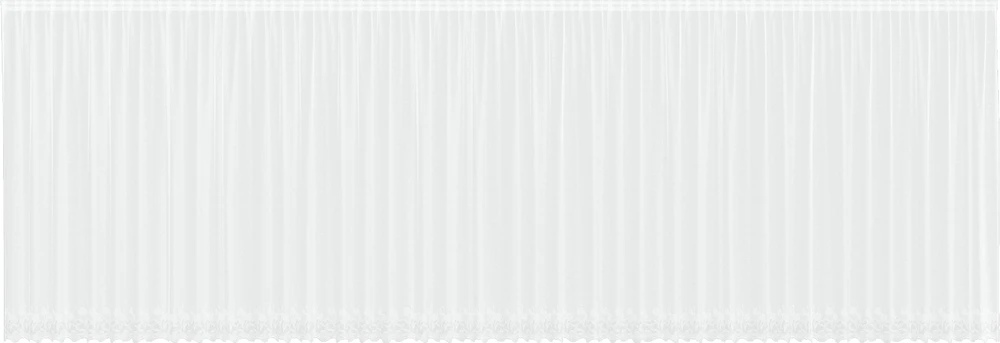 Nėrinių Užuolaida Balta 220 x 1200 cm Poliesteris