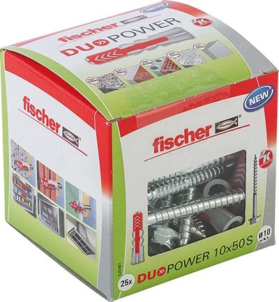 Kaištis Fischer DuoPower, 50 mm x 10 mm, 25 vnt.