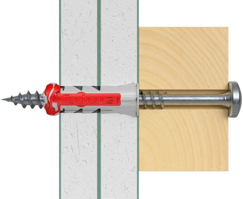 Kaištis Fischer DuoPower, varžtiniai, 12 mm x 60 mm, 2 vnt.