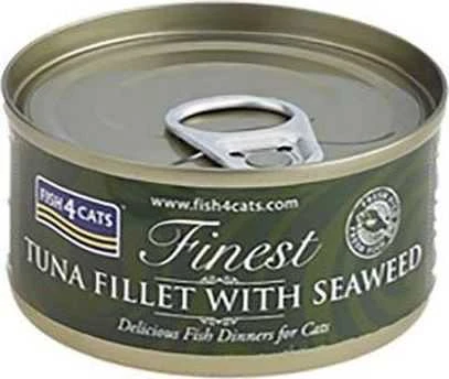 Fish4Dogs Kačių Maistas - FISH4CATS Tunų Filė su Jūros Dumblių 70g