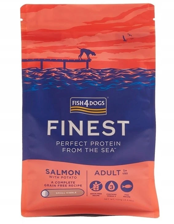 FISH4DOGS Finest lašiša Large breeds – sausas Maistas šunims – 12kg