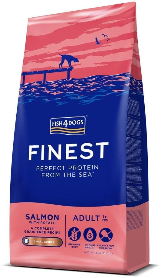 FISH4DOGS Finest Small breed lašiša – sausas Maistas šunims – 6kg