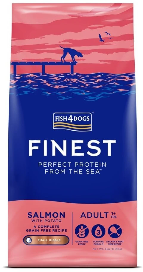 FISH4DOGS Finest Small breed lašiša – sausas Maistas šunims – 6kg