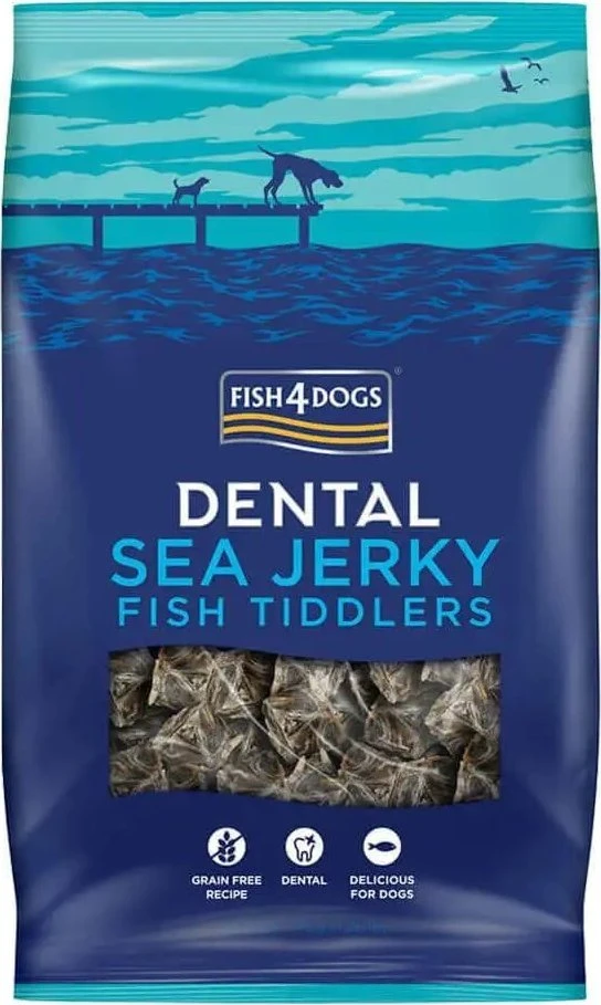 FISH4DOGS Dental Sea Jerky Fish Tiddlers - skanėstas šunims - 575g