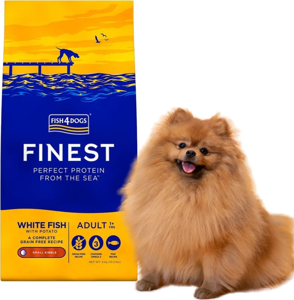 Sausas Šunų Maistas - FISH4DOGS Finest Ocean su balta žuvimi 6kg