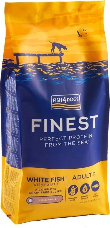 Sausas Šunų Maistas - FISH4DOGS Finest Ocean su balta žuvimi 6kg