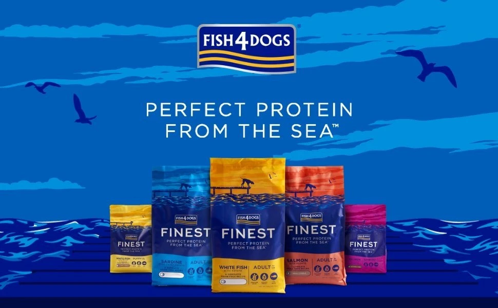 Sausas Šunų Maistas - FISH4DOGS Finest Ocean su balta žuvimi 12kg