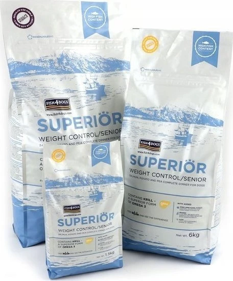 Šunų Maistas - FISH4DOGS Superior Senior Medium Complete lašiša 12kg Grain-Free