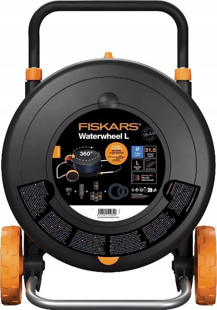 Fiskars Sodo ritė su 30 m žarna Waterwheel  L
