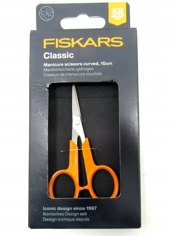 Žirklės manikiūrui Fiskars Classic; 10 cm lenktos