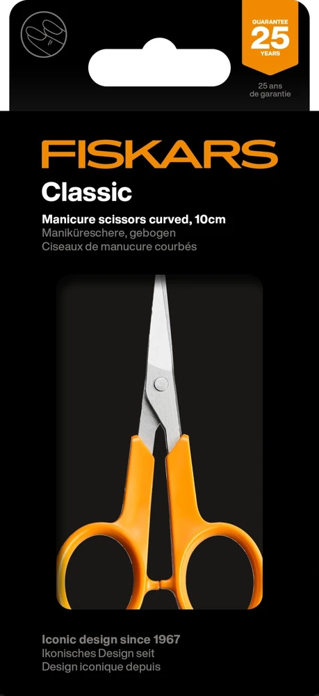 Žirklės manikiūrui Fiskars Classic; 10 cm lenktos