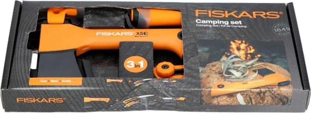Kirvis Fiskars X5 + priedai
