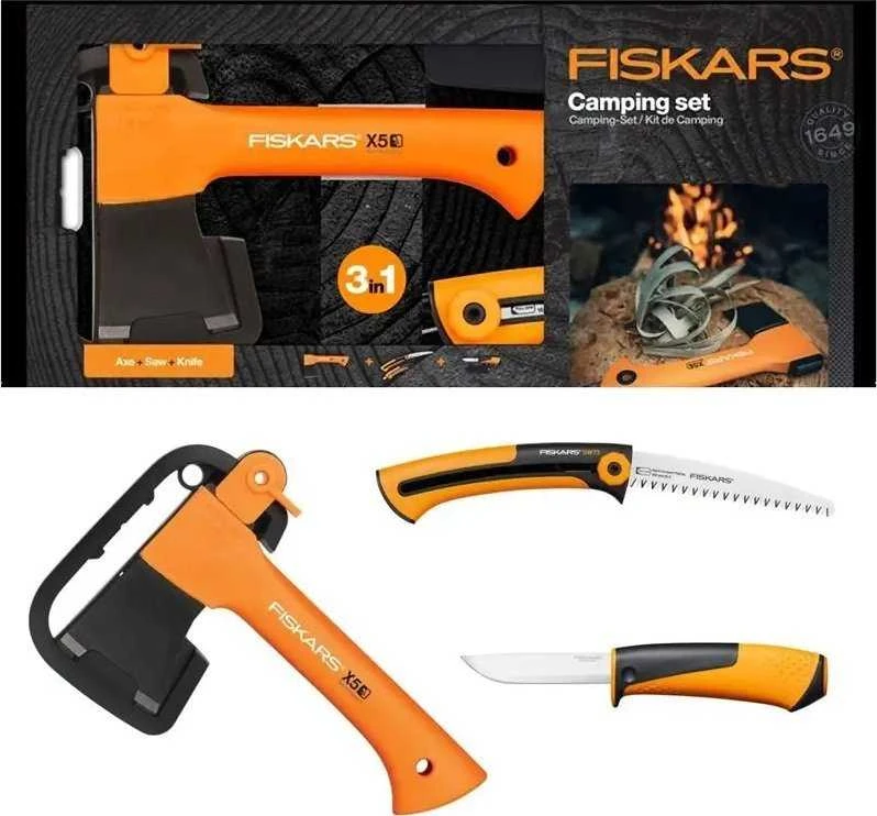 Kirvis Fiskars X5 + priedai