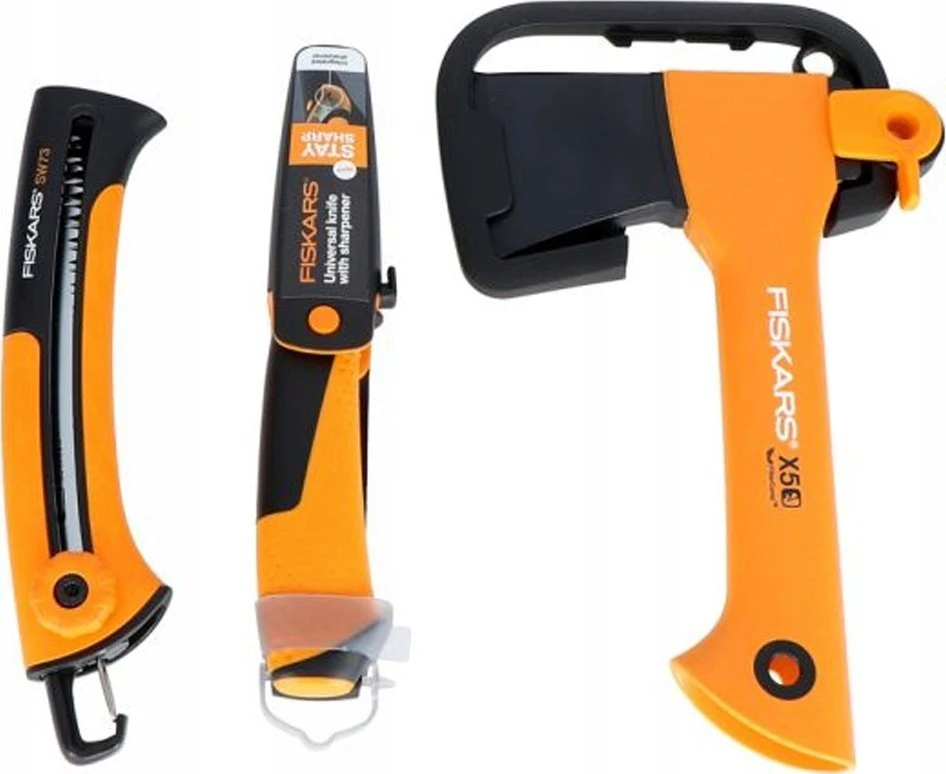 Kirvis Fiskars X5 + priedai