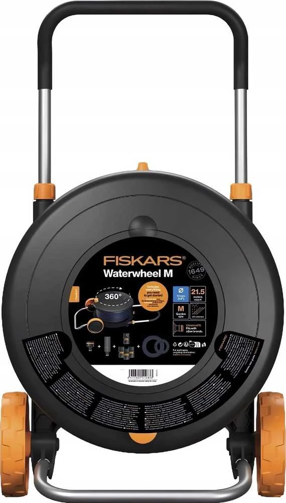 Fiskars Laistymo ritė M su žarna (1/2") 20m