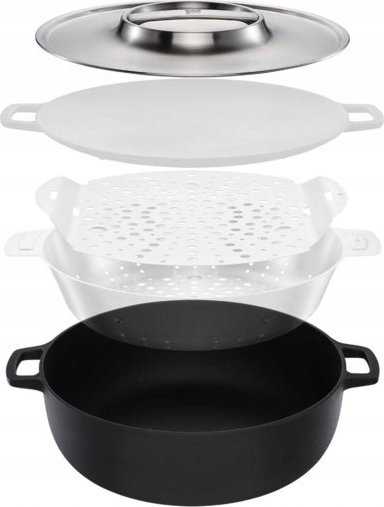 Fiskars Norden Grilis plieno garų puodas 30cm
