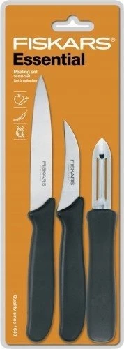 FISKARS ESSENTIAL SKUTIMO PEILIŲ RINKINYS, 3 VNT.