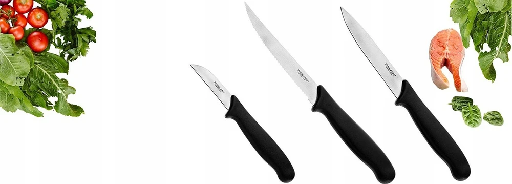 3 peilių rinkinys Fiskars Essential 1065584