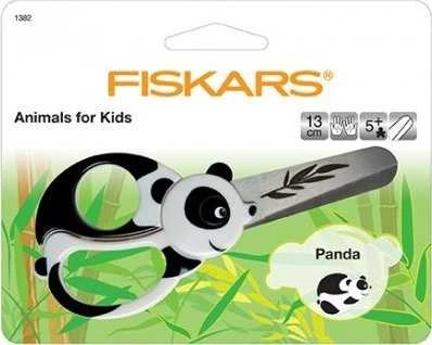 Vaikiškos žirklės FISKARS, su panda, 13 cm