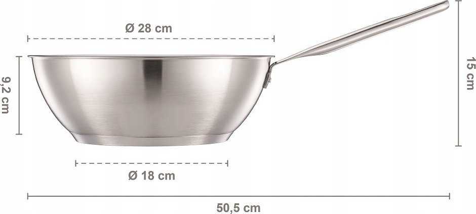 Fiskars All Steel keptuvė wok 28cm