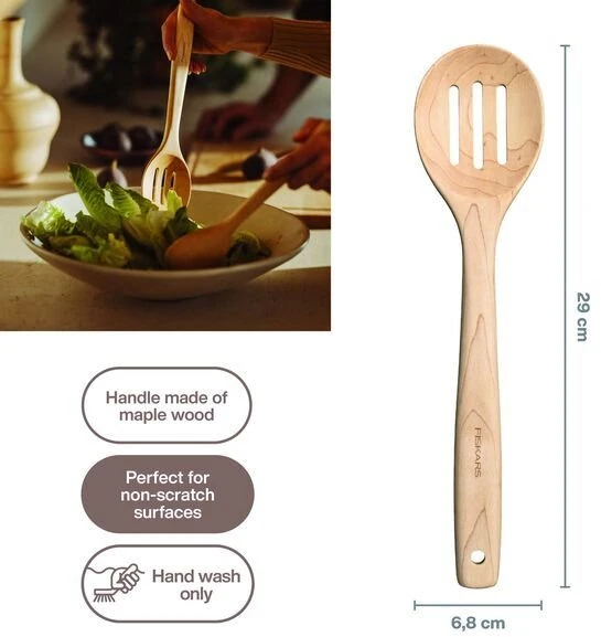 Šaukštas makaronams Fiskars 1075684, 29 cm, ruda