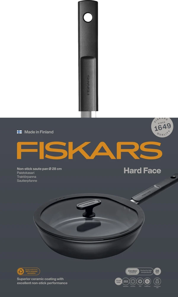 Keptuvė Fiskars Hard Face 1075529; 26 cm