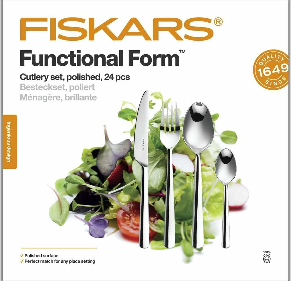 Serviravimo įrankių rinkinys Fiskars Functional Form 1071623; 24 vnt.