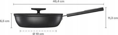 Fiskars Hard Face troškintuvas 24cm su dangčiu