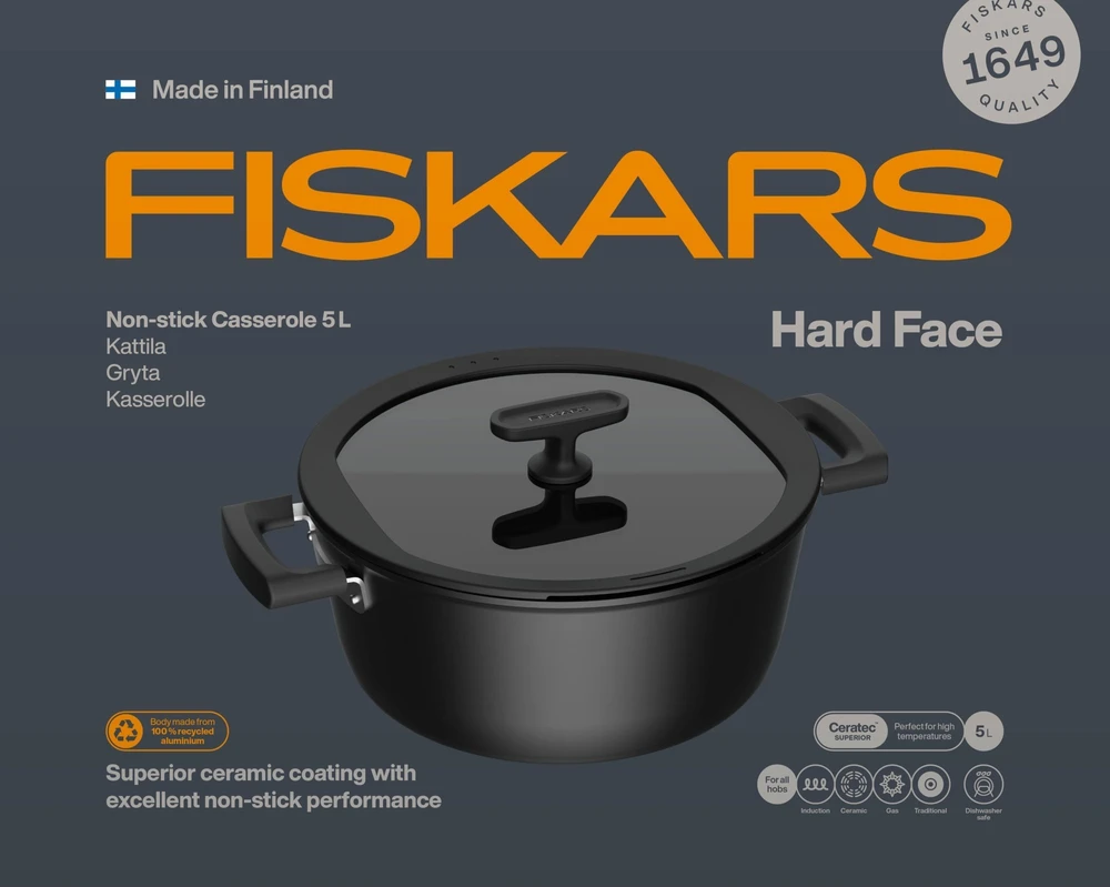 Fiskars Hard Face puodas 5L