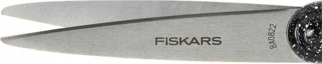 FISKARS ŽIRKLĖS PAAUGLIAMS 20cm JUODOS SU BALTAIS TAŠKELIAIS